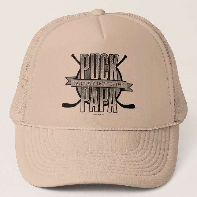 Casquette Puck Papa (Papa de hockey) (Devant)