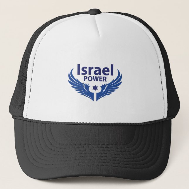 Casquette Puissance de l'Israël avec des ailes de Bluew (Devant)