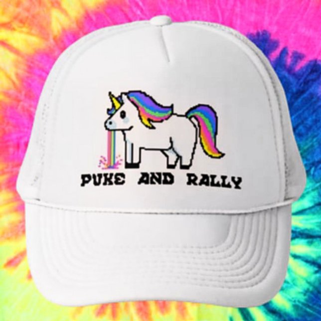 Casquette Puke & Rally Rainbow Unicorn Trucker Hat | Pixel (Créateur téléchargé)