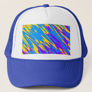 Casquette Pulvériser Peinture jaune bleu pourpre