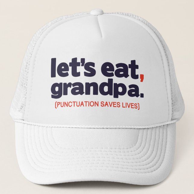 Casquette Punctuation saves lives (Devant)