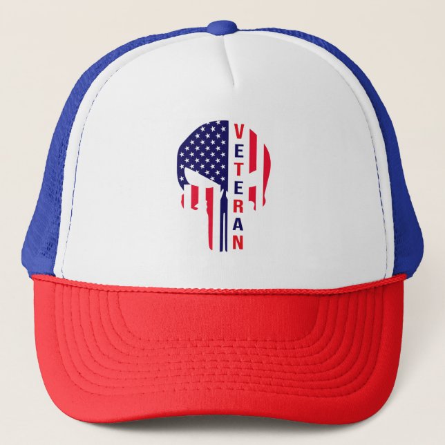 Casquette Punisher vétéran américain (Devant)