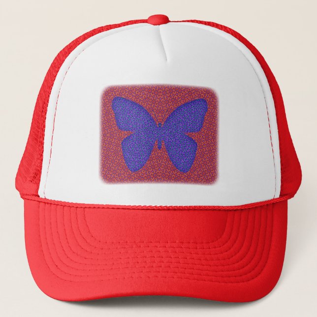 Casquette Purple and Red Butterfly (Devant)