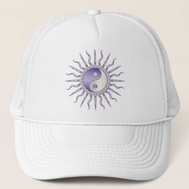 Casquette Purple Starburst Yin Yang (Devant)