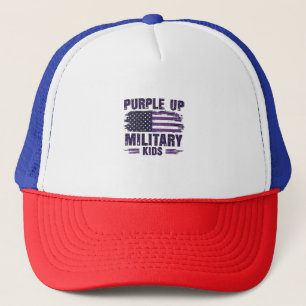 Casquette Purple Up Militaire Enfants Mois de sensibilisatio