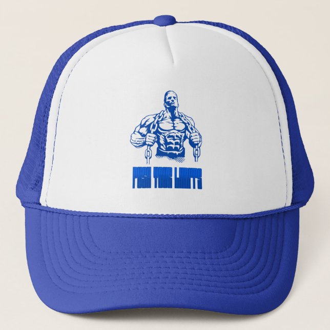 Casquette Push Your Limits - Bodybuilding and Determination  (Devant)