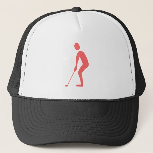 Casquette Putting - rose tropicale (Devant)
