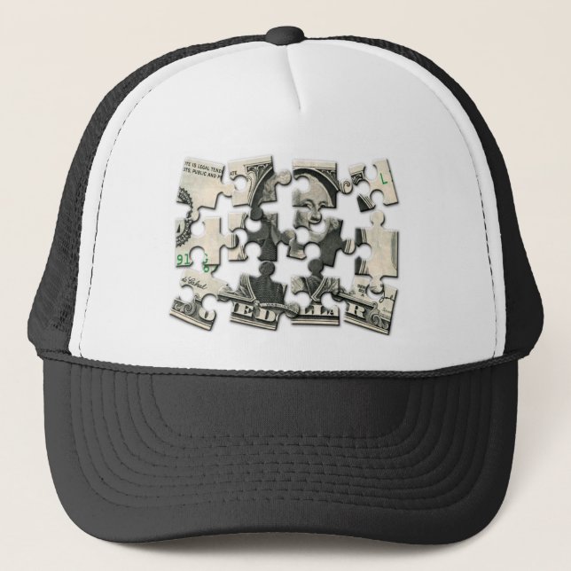 Casquette Puzzle du dollar (Devant)