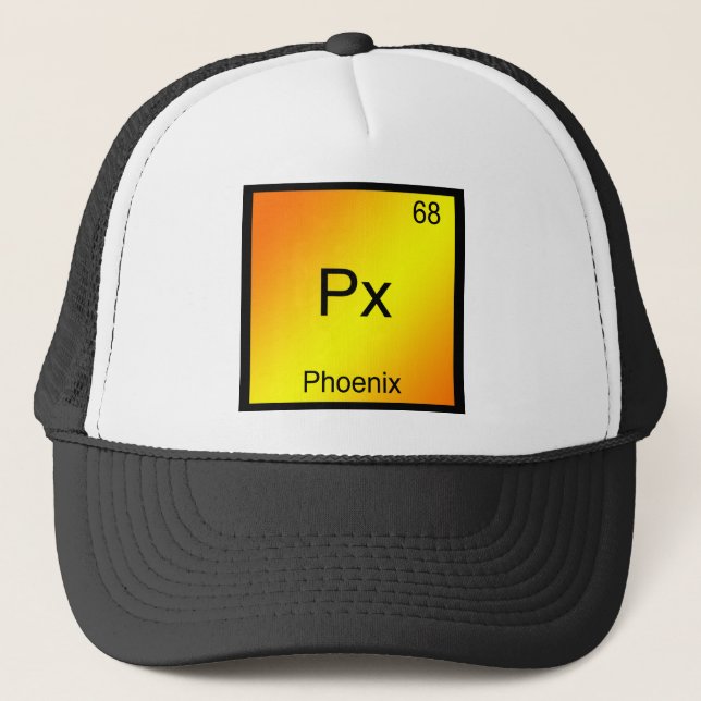 Casquette Px - Phoenix Tee Symbole de Chimie Drôle Élément (Devant)