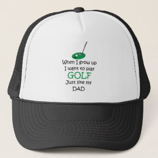 Casquette Quand je grandis le golf avec le graphique