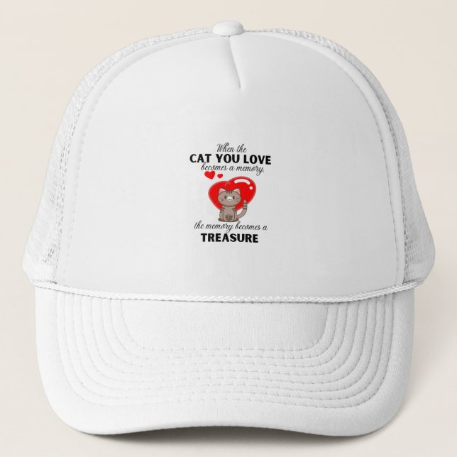 Casquette Quand le chat que vous aimez devient un souvenir,  (Devant)