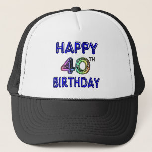 Casquette quarantième Anniversaire avec la police de ballon