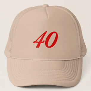 Casquette Quarantième cadeaux d'anniversaire du numéro
