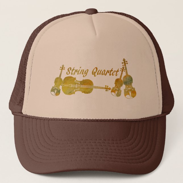 Casquette Quartet de ficelle en or (Devant)
