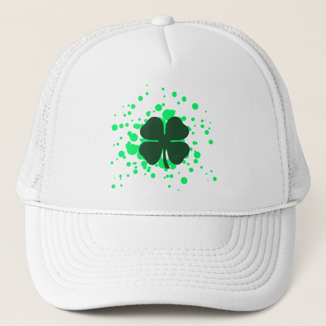 Casquette quatre feuilles de trèfle : bulles : (Devant)