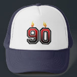 Casquette quatre-vingt-dixième Fête d'anniversaire<br><div class="desc">Quatre-vingt-dixième casquette de fête d'anniversaire de classique</div>