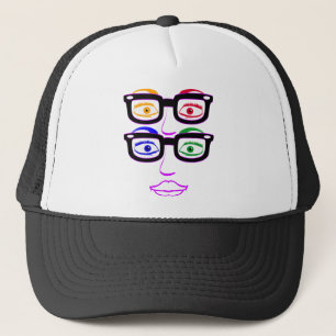 Casquette Quatre Yeux Nerveux Colorés
