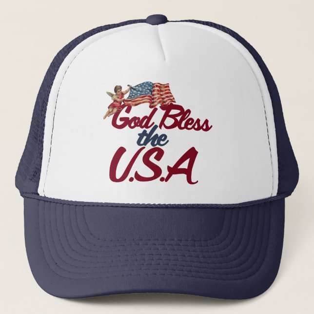 Casquette Que Dieu bénisse les États-Unis (Devant)