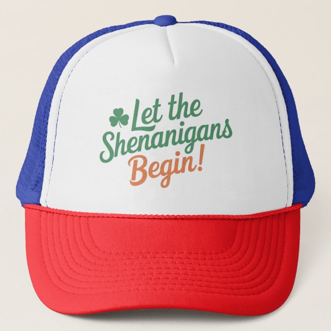 Casquette Que les Shenanigans commencent drôle irlandais St  (Devant)