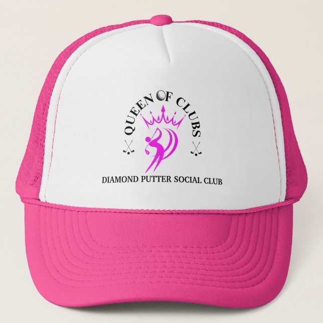 Casquette QUEEN DES CLUBS Golf féminin sur mesure (Devant)