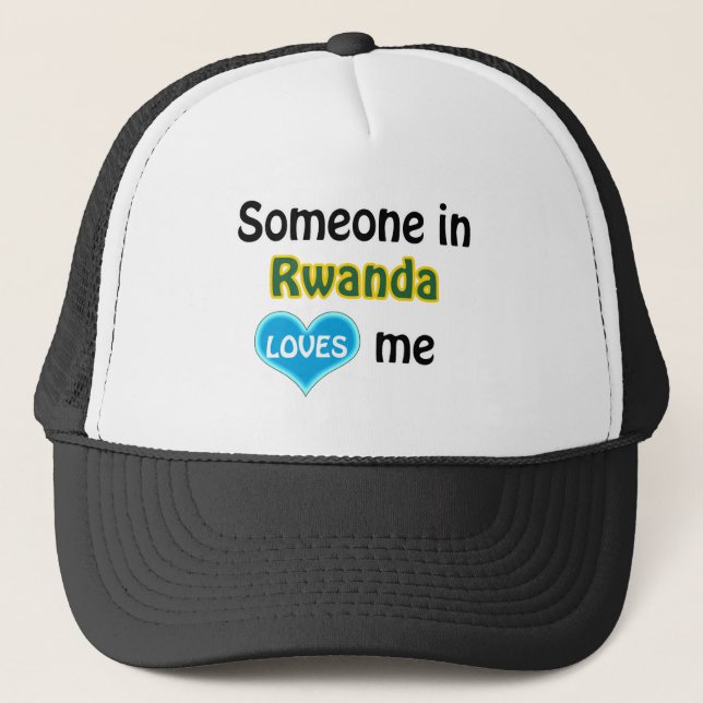 Casquette Quelqu'un au Rwanda m'aime (Devant)