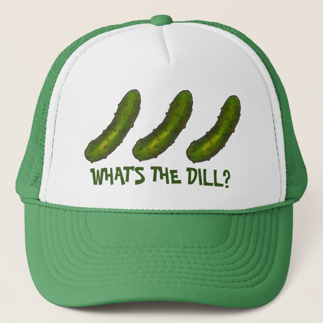Casquette Qu'est-ce que la Dill (Deal) Green Kosher Pickle F (Devant)