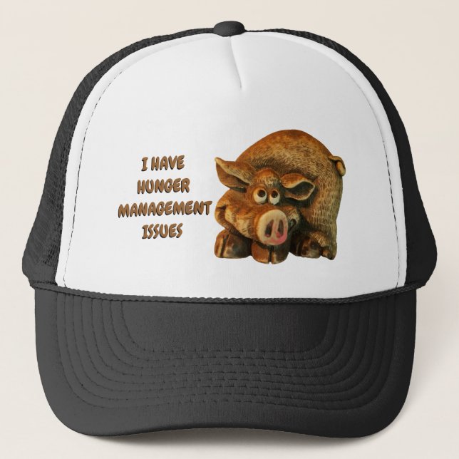Casquette Questions de gestion de sourire mignonnes de faim (Devant)