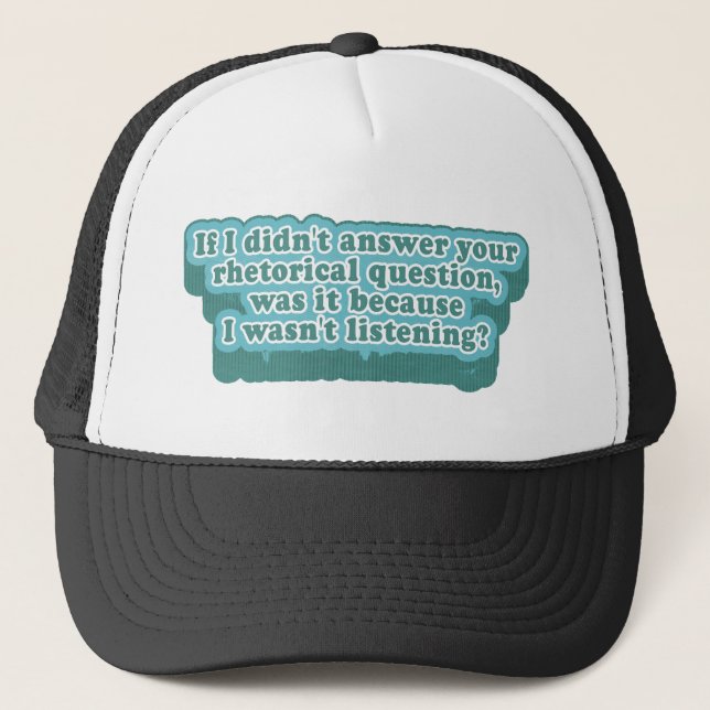 Casquette Questions rhétoriques Grammaire amusante (Devant)
