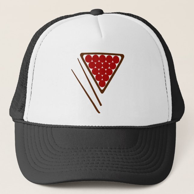 Casquette Queues de support de billard et de billard (Devant)