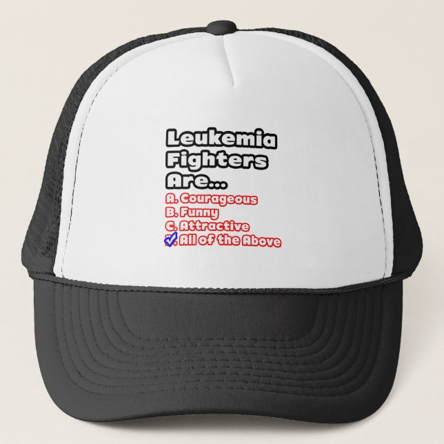 Casquette Quiz de combat contre la leucémie (Devant)