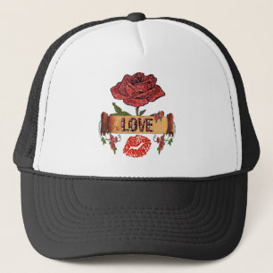 Casquette RAB Rockabilly Roses, Love & Lipstick