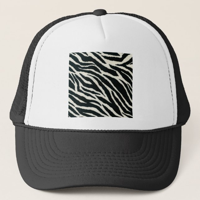 Casquette RAB Rockabilly Zebra Imprimer noir et blanc (Devant)