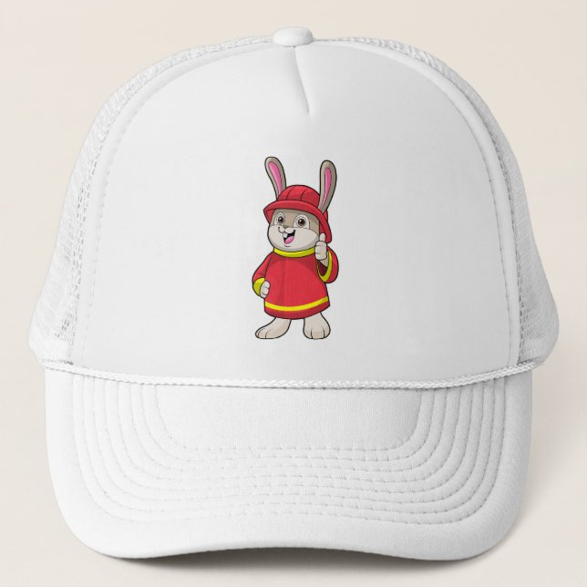Casquette Rabbit comme pompier avec casque (Devant)