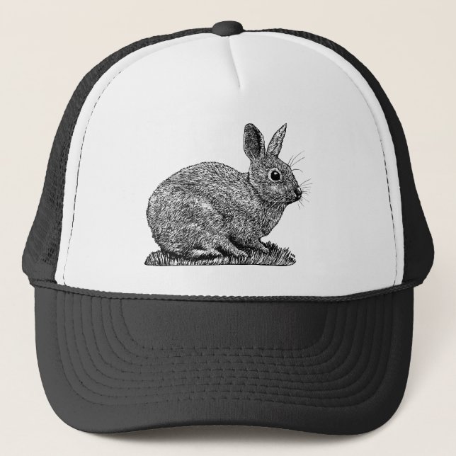 Casquette Rabbit - Stylet et dessin style encre (Devant)