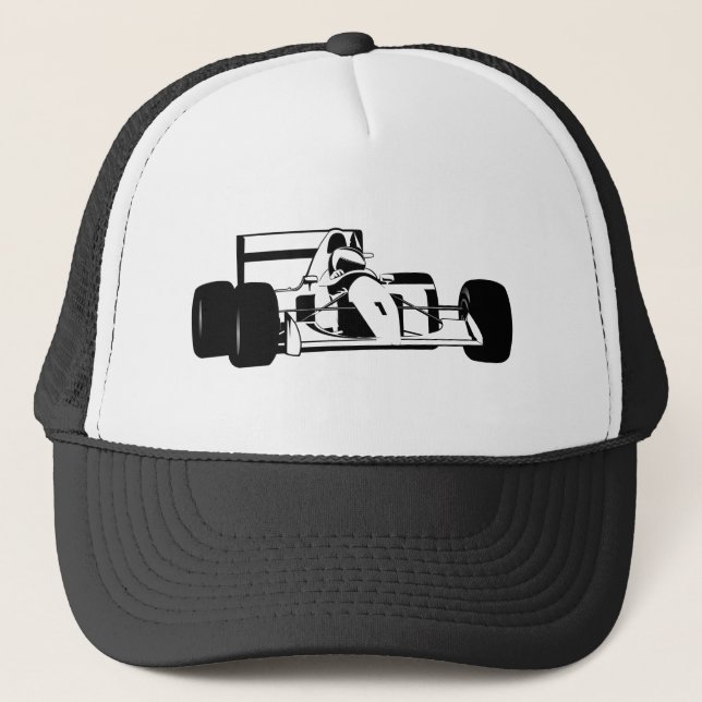 Casquette Race Car Silhouette noir et blanc (Devant)