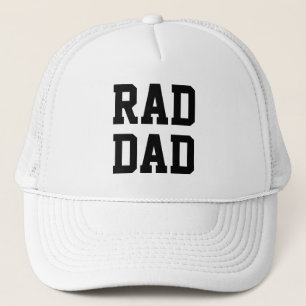 Casquette Rad Papa noir blanc athlétique typographie sports