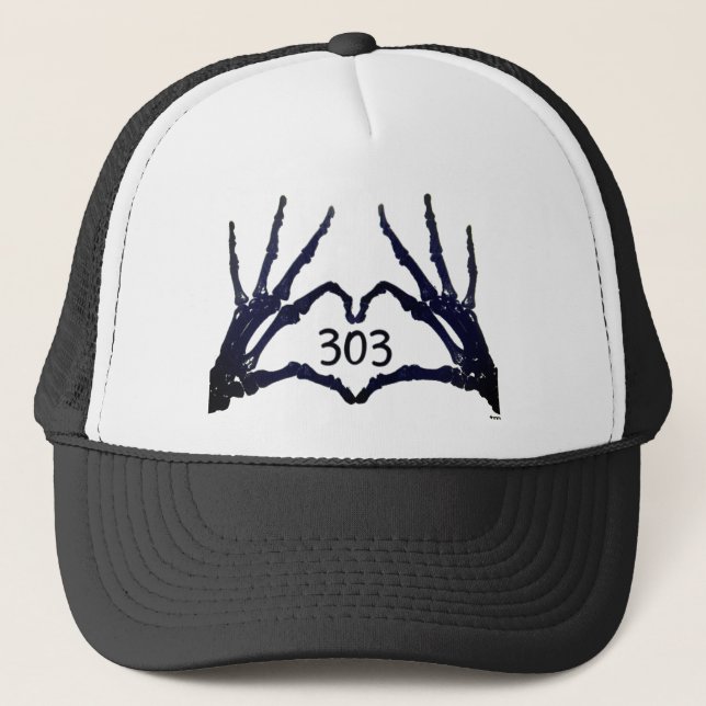 Casquette RAGE 303world Heart Skull Hands Logo (Devant)