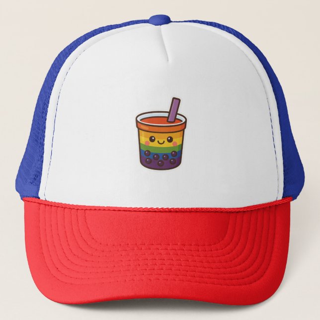 Casquette Rainbow Bubble Tea LGBTQ+ Pride (Devant)