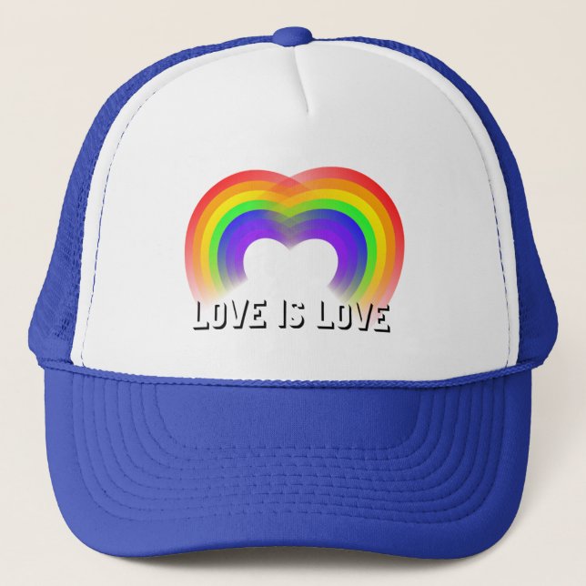 Casquette Rainbow Flag Pride et l'égalité L'amour est amour (Devant)