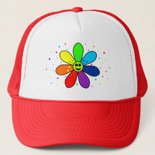 Casquette Rainbow Flower Trucker Hat