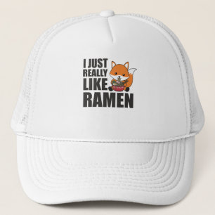 Casquette Ramen Japonais Noodle mignon Fox Mange Ramen