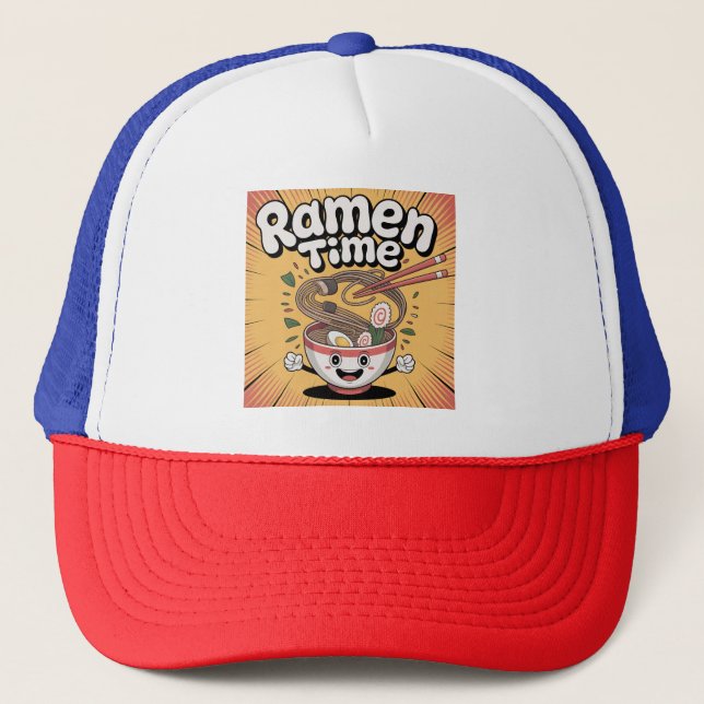 Casquette Ramen Time - Joli bol de dessin animé Ramen Bowl (Devant)