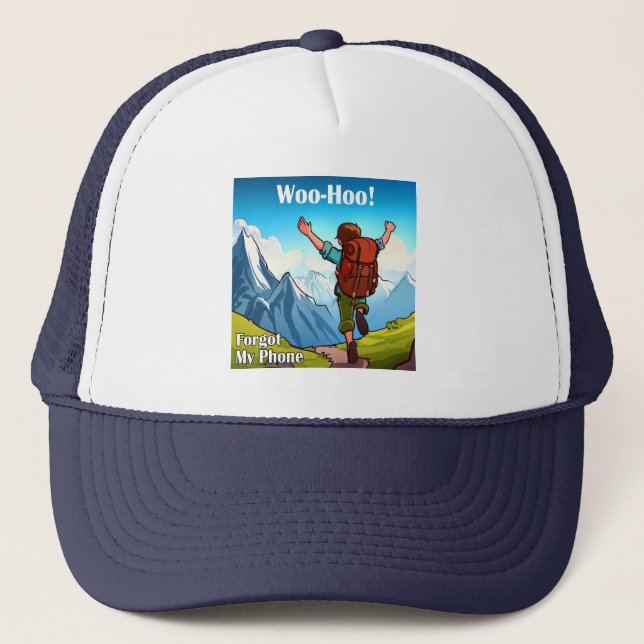 Casquette Randonnée Woo-Hoo a oublié mon téléphone (Devant)