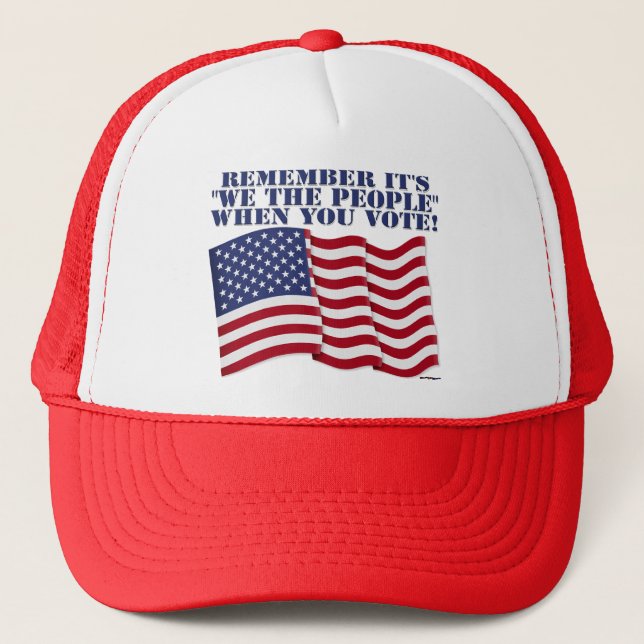 CASQUETTE RAPPELEZ-VOUS QUE C'EST "NOUS LE PEUPLE" QUAND VOU (Devant)