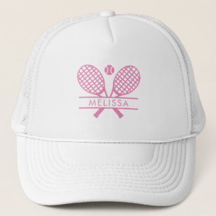 Casquette Raquette de tennis personnalisée et Motif rose bou