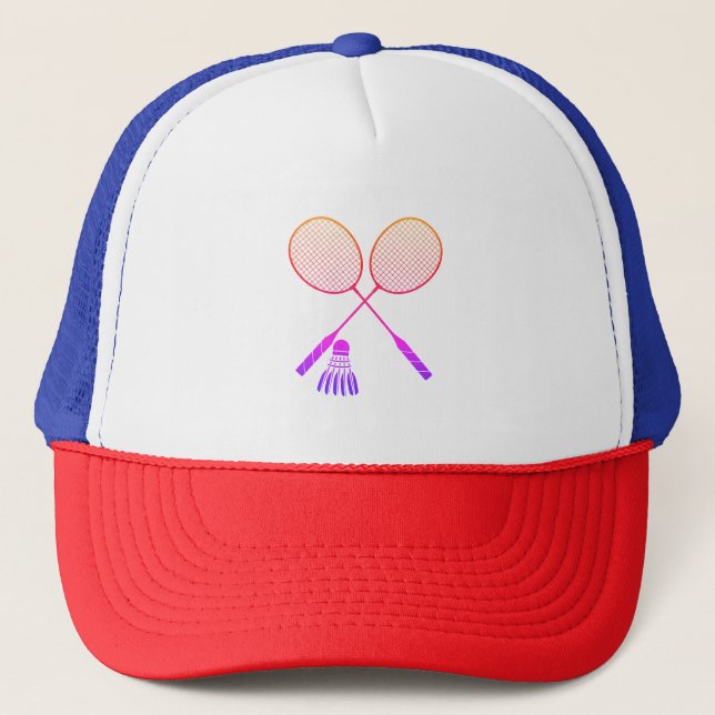 Casquette Raquettes Badminton Shuttlecock Birdie Ombre (Devant)