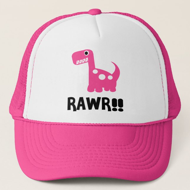 Casquette Rawr Dino rose (Devant)