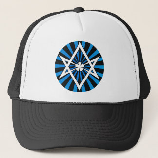Casquette Rayon de soleil unicursale de bleu de Hexagram de