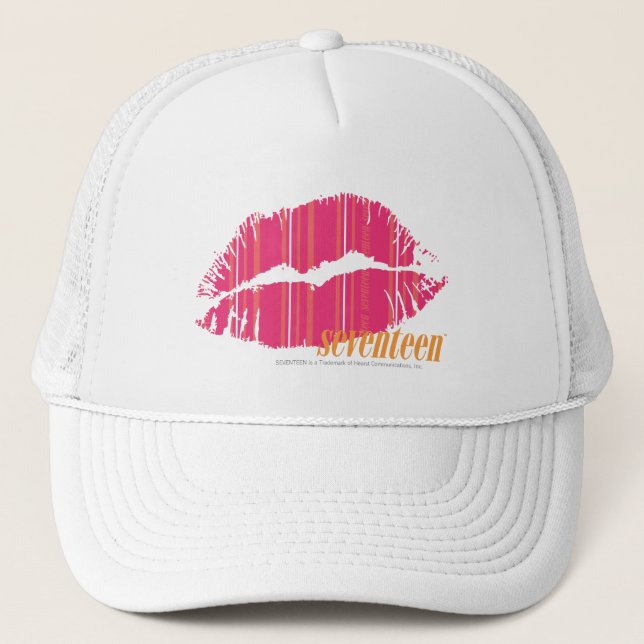 Casquette Rayures minces magenta (Devant)