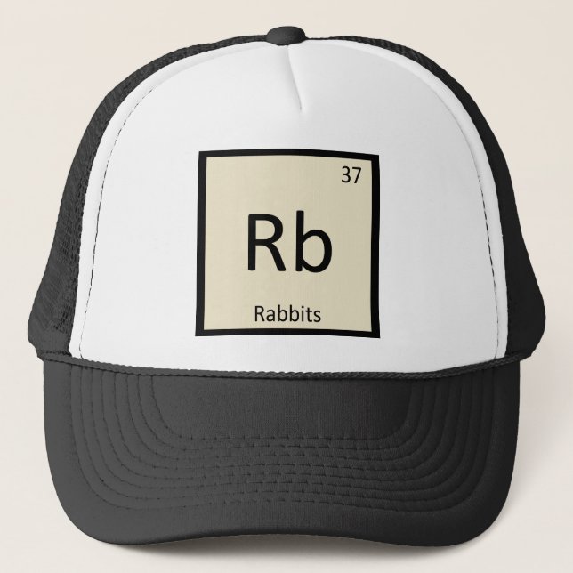 Casquette Rb - Chimie des lapins Tableau périodique des élém (Devant)